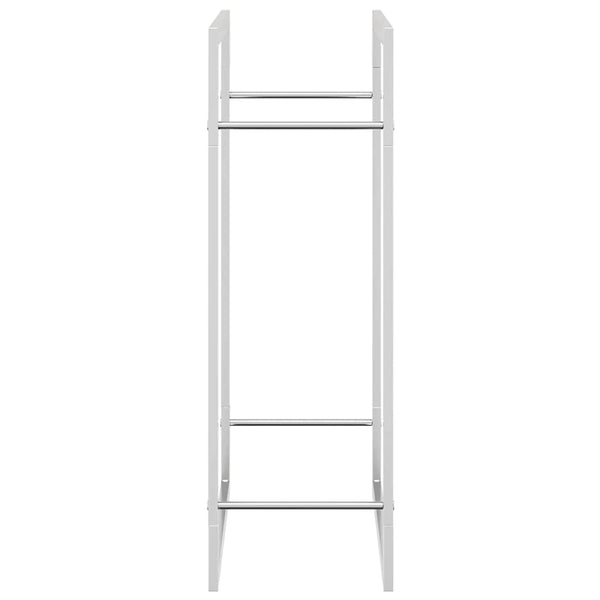 Edelstahl Brennholzregal 80x28x86cm