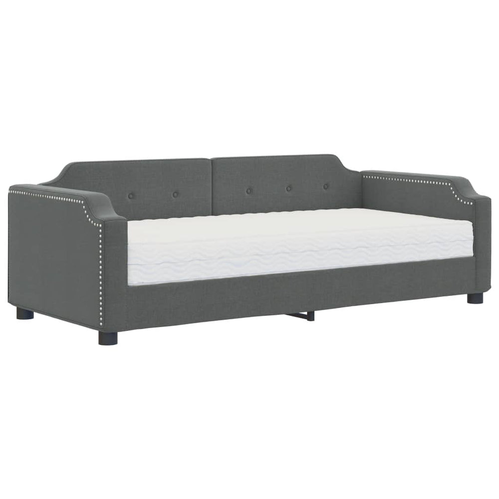 Tagesbett mit Matratze Dunkelgrau 80x200 cm