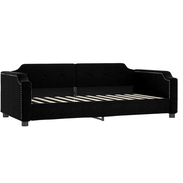 Tagesbett mit Matratze Schwarz 80x200 cm