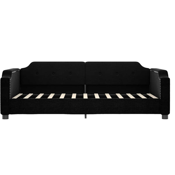 Tagesbett mit Matratze Schwarz 80x200 cm