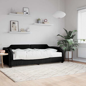 Tagesbett mit Matratze Schwarz 80x200 cm