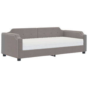 Tagesbett mit Matratze Taupe 80x200 cm