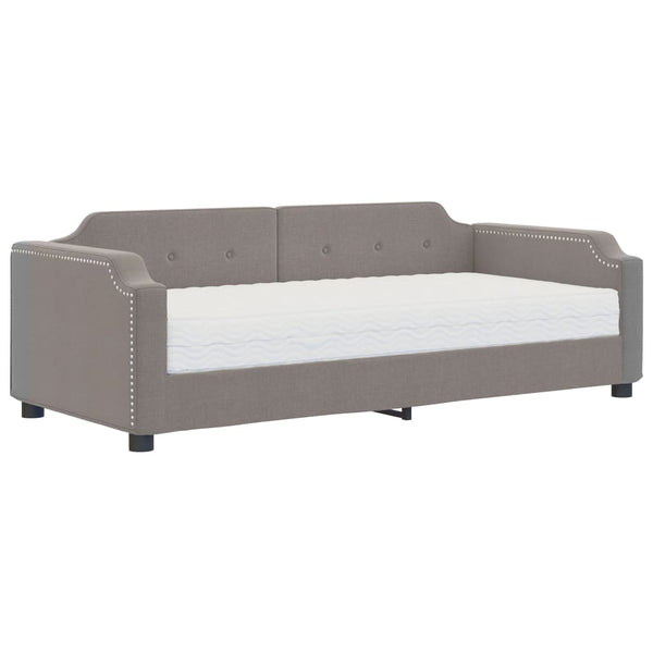 Tagesbett mit Matratze Taupe 80x200 cm