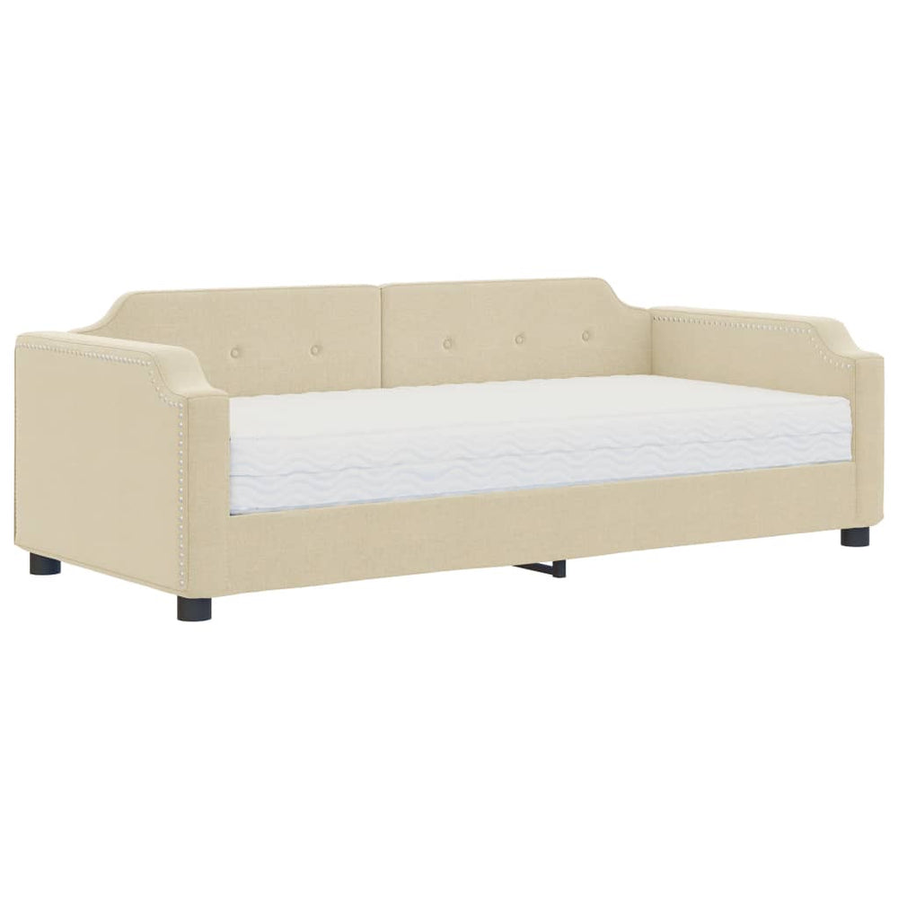 Tagesbett mit Matratze Creme 80x200 cm