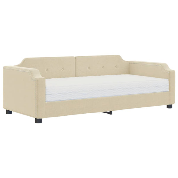 Tagesbett mit Matratze Creme 80x200 cm
