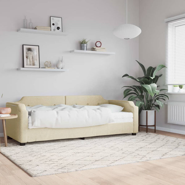 Tagesbett mit Matratze Creme 80x200 cm
