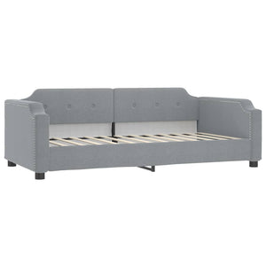 Tagesbett mit Matratze Hellgrau 90x200 cm