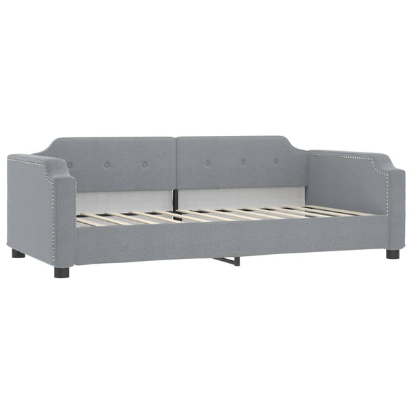 Tagesbett mit Matratze Hellgrau 90x200 cm