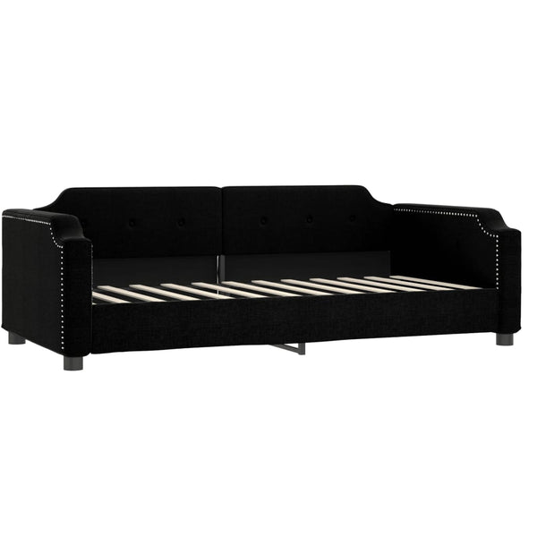 Tagesbett mit Matratze Schwarz 90x200 cm
