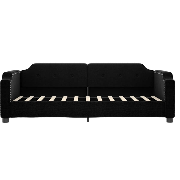 Tagesbett mit Matratze Schwarz 90x200 cm