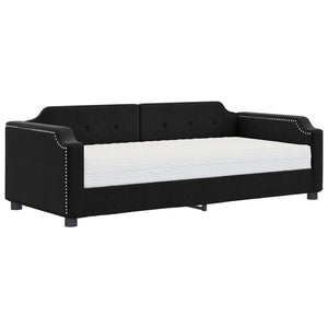 Tagesbett mit Matratze Schwarz 100x200 cm