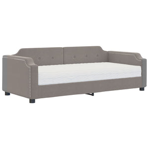 Tagesbett mit Matratze Taupe 100x200 cm
