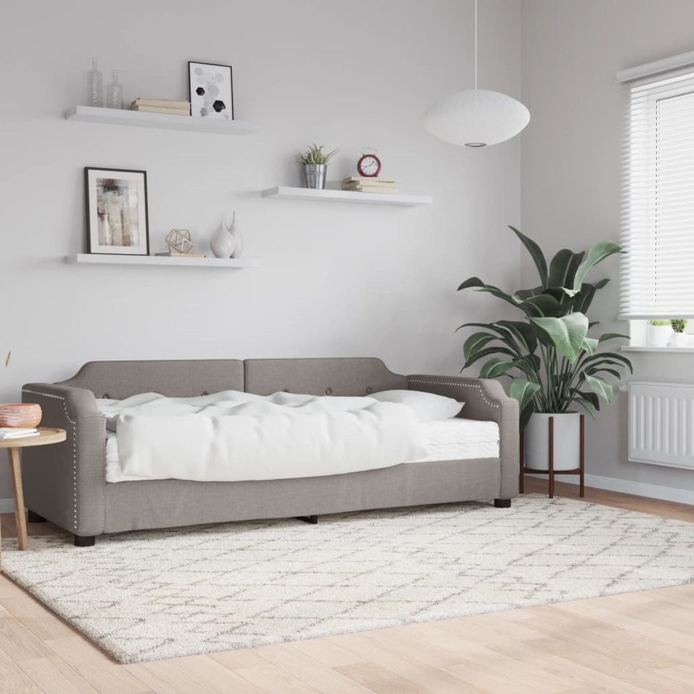 Tagesbett mit Matratze Taupe 100x200 cm