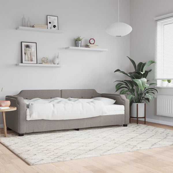 Tagesbett mit Matratze Taupe 100x200 cm