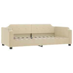 Tagesbett Creme mit Matratze 100x200 cm