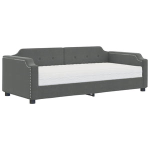 Tagesbett mit Matratze Dunkelgrau 90x190 cm