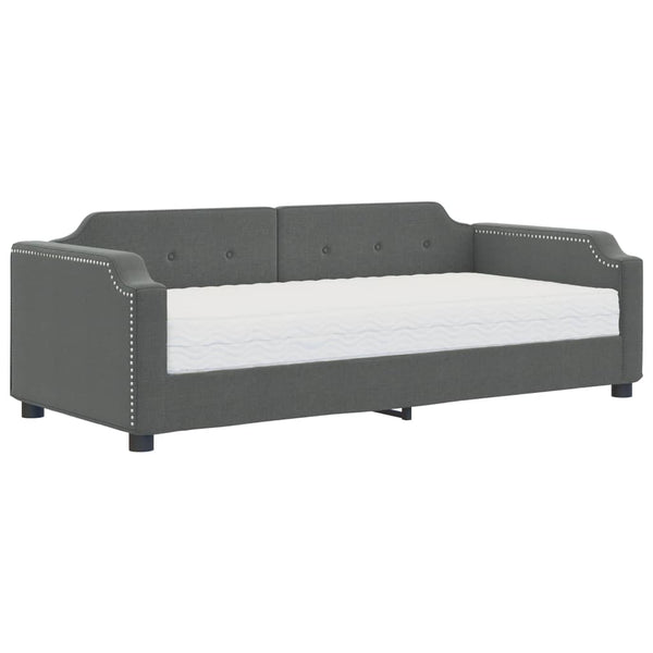 Tagesbett mit Matratze Dunkelgrau 90x190 cm