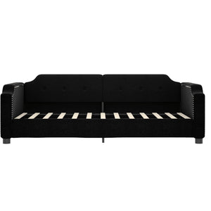 Tagesbett mit Matratze Schwarz 90x190 cm