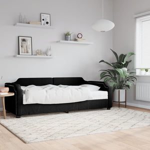 Tagesbett mit Matratze Schwarz 90x190 cm