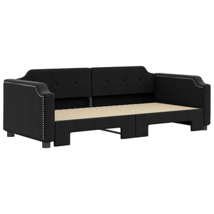 Ausziehbares Tagesbett Schwarz 80x200 cm