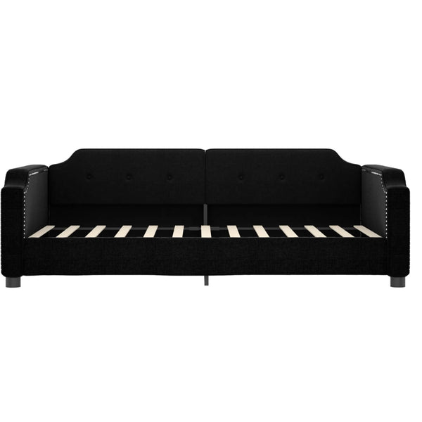 Ausziehbares Tagesbett Schwarz 80x200 cm