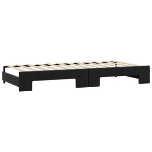 Ausziehbares Tagesbett Schwarz 80x200 cm