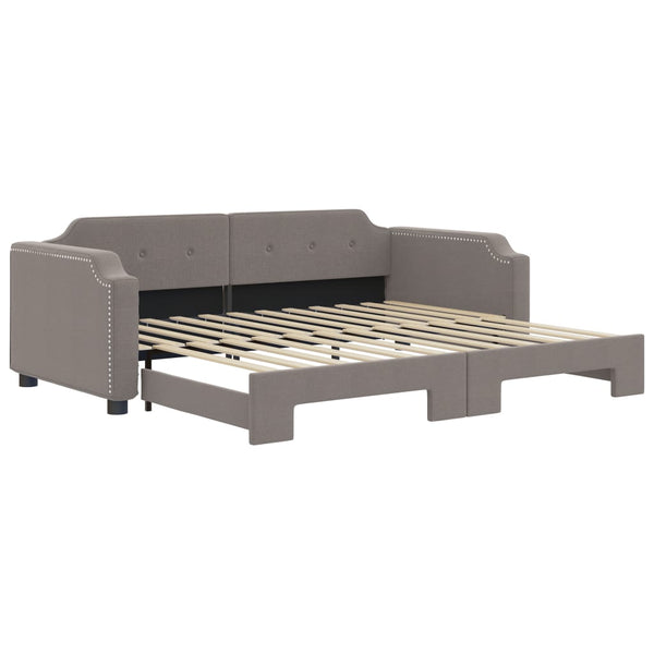 Ausziehbares Tagesbett Taupe 80x200 cm