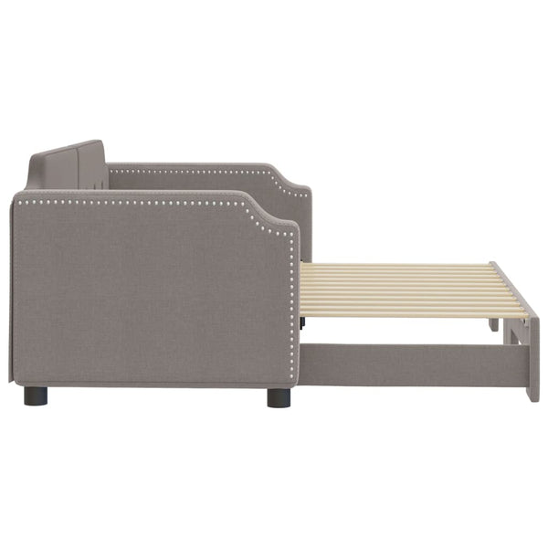 Ausziehbares Tagesbett Taupe 80x200 cm