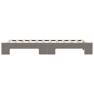 Ausziehbares Tagesbett Taupe 80x200 cm