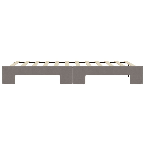 Ausziehbares Tagesbett Taupe 80x200 cm