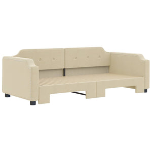 Ausziehbares Tagesbett Creme 80x200 cm