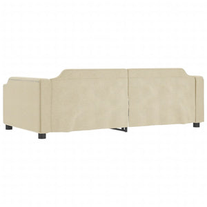 Ausziehbares Tagesbett Creme 80x200 cm