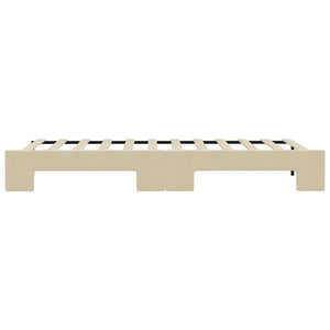 Ausziehbares Tagesbett Creme 80x200 cm