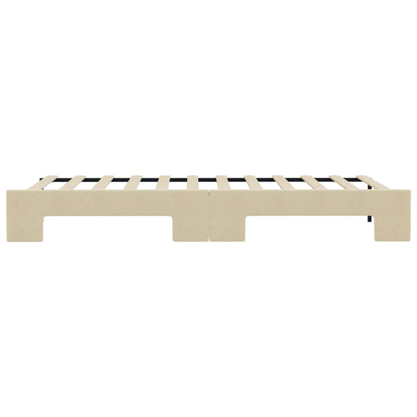 Ausziehbares Tagesbett Creme 80x200 cm