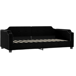 Ausziehbares Tagesbett Schwarz 90x200 cm