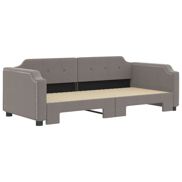 Ausziehbares Tagesbett Taupe 90x200 cm