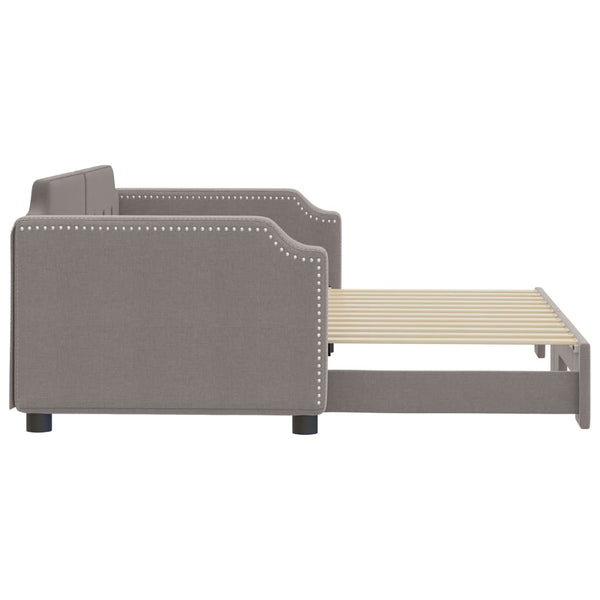 Ausziehbares Tagesbett Taupe 90x200 cm
