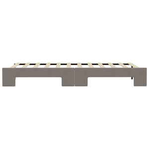 Ausziehbares Tagesbett Taupe 90x200 cm