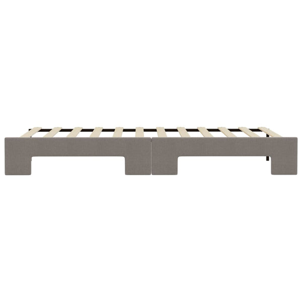 Ausziehbares Tagesbett Taupe 90x200 cm