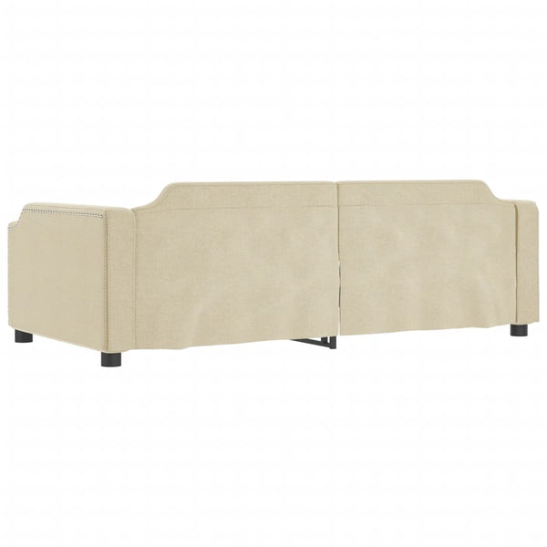 Ausziehbares Tagesbett Creme 90x200 cm