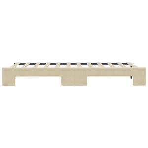 Ausziehbares Tagesbett Creme 90x200 cm