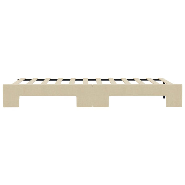 Ausziehbares Tagesbett Creme 90x200 cm