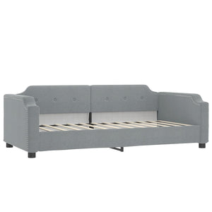 Ausziehbares Tagesbett Hellgrau 100x200 cm