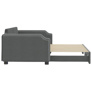 Ausziehbares Tagesbett Dunkelgrau 100x200 cm