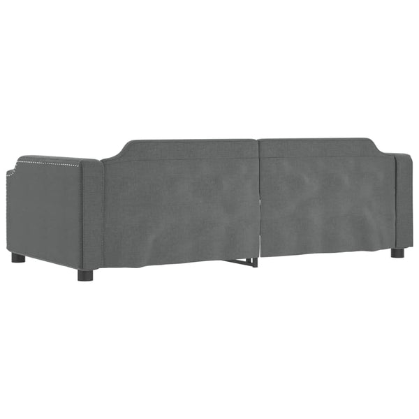 Ausziehbares Tagesbett Dunkelgrau 100x200 cm
