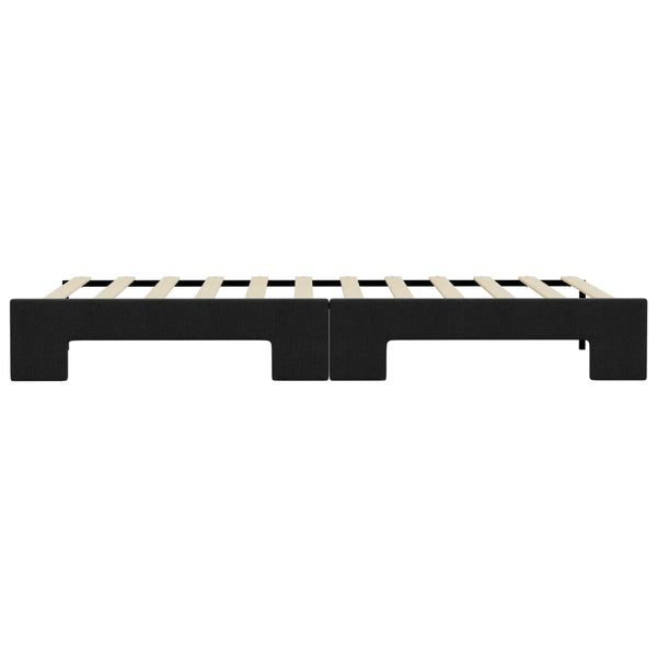 vidaXL Day Bed Extendable Black 100x200 cm Fabric