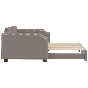 Ausziehbares Tagesbett Taupe 100x200 cm