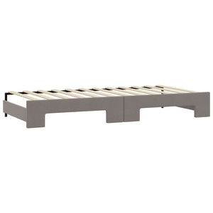 Ausziehbares Tagesbett Taupe 100x200 cm