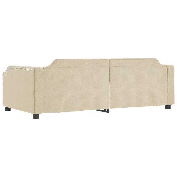 Ausziehbares Tagesbett Creme 100x200 cm