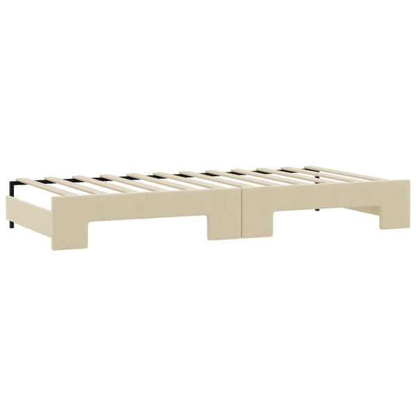 Ausziehbares Tagesbett Creme 100x200 cm